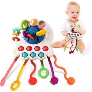 041938 Food Grade Silicone Pull String Activity Toy