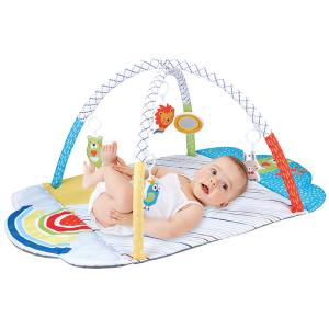Tiny Paws Multi-Functional Baby Play Gym & Activity Mat &ndash; Cloud Shape with 5 Sensory Toys