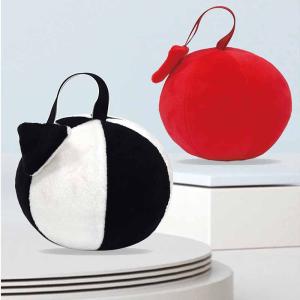 Tiny Paws Newborn Visual Tracking Ball Set &ndash; Black & White + Red Sensory Balls with Crinkle & Bell (Model: ZL2608)