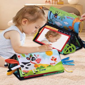 Tiny Paws Multi-Functional Calendar Crinkle Tail Cloth Book &ndash; Stand-Up Mirror with Teethers & Detachable Pages (Model: ZL2510)